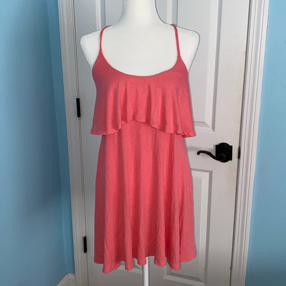 Free People Beach Flowy Layered Cross-Back Dress